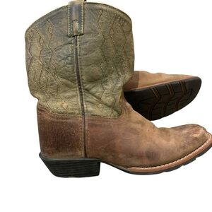 ​Dan Post Youth 5D Cowboy Western Boots Square‎ Toe Distressed Rustic Ranch Boho